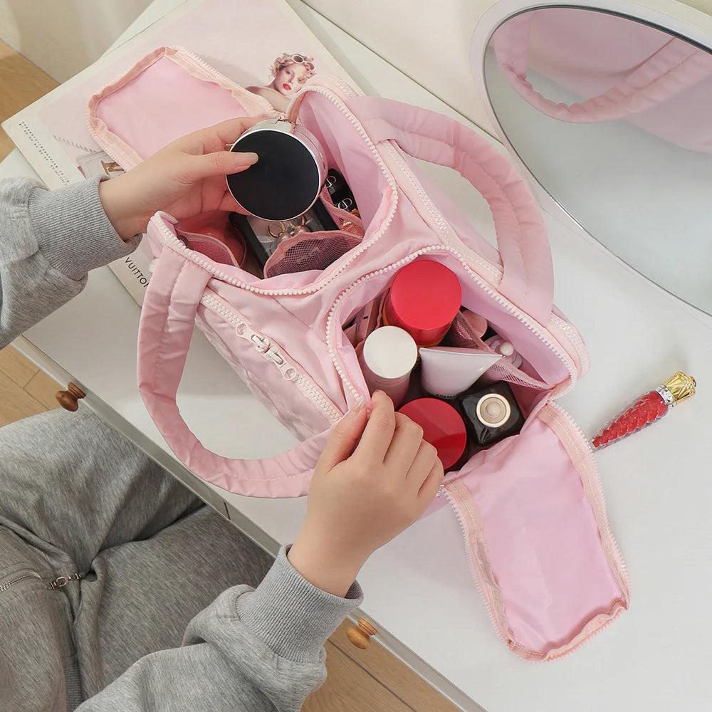Large Capacity Cosmetic Bag Travel Wash Handbag Makeup Pouch Waterproof Toiletries Organizer