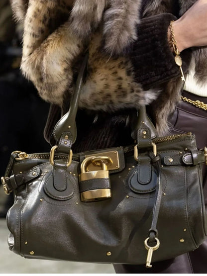 Vintage Lock Buckle Designer Tote Bag,classic Large Capacity Commuting Shoulder Bags,