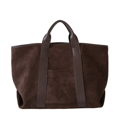 Korean Style Large Capacity Velvet Surface Women's Handbag