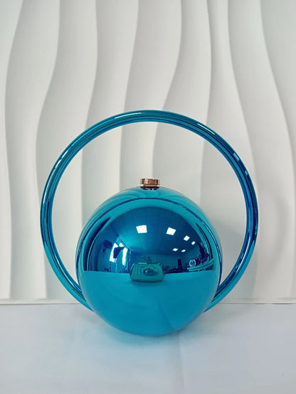 Spherical Evening Elegant Clutchwith Marble Pattern Women Sphere Tote Bag