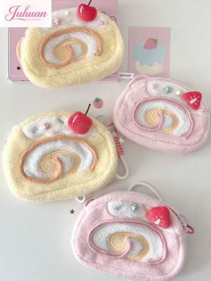 Kawaii Original Soft Girl Swiss Roll Change Bag Crossbody Bag