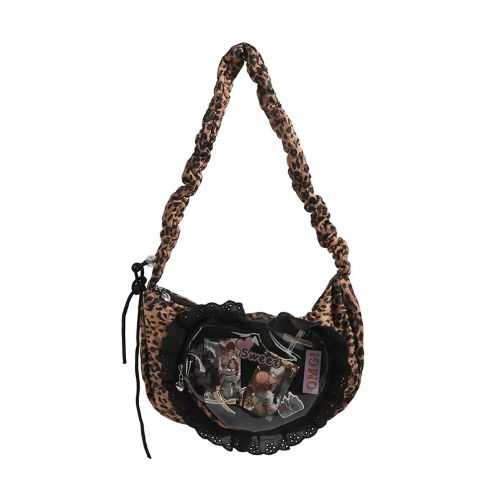 Zipper Bag Love Heart Lace Handbag