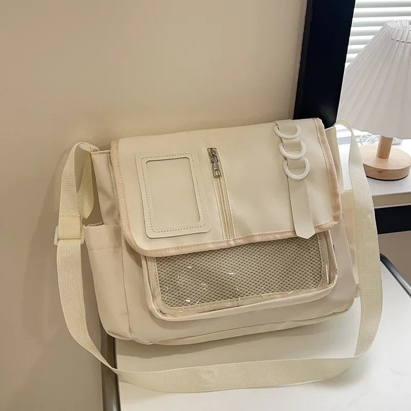 College Style Crossbody Bag Large Capacity