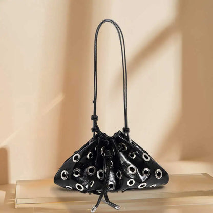 Women Lolita Bowtie Lace Pearl Crossbody Bag