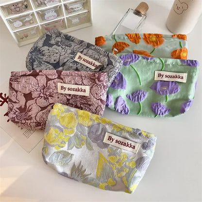 Floral Cosmetic Bag