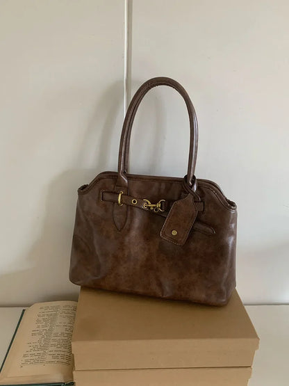 Large Capacity Women's Tote Shoulder Bags Pu Leather Ladies Briefcase Bag