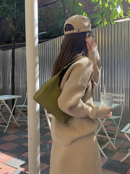 Women's Zipper Casual Tote Shoulder Bag