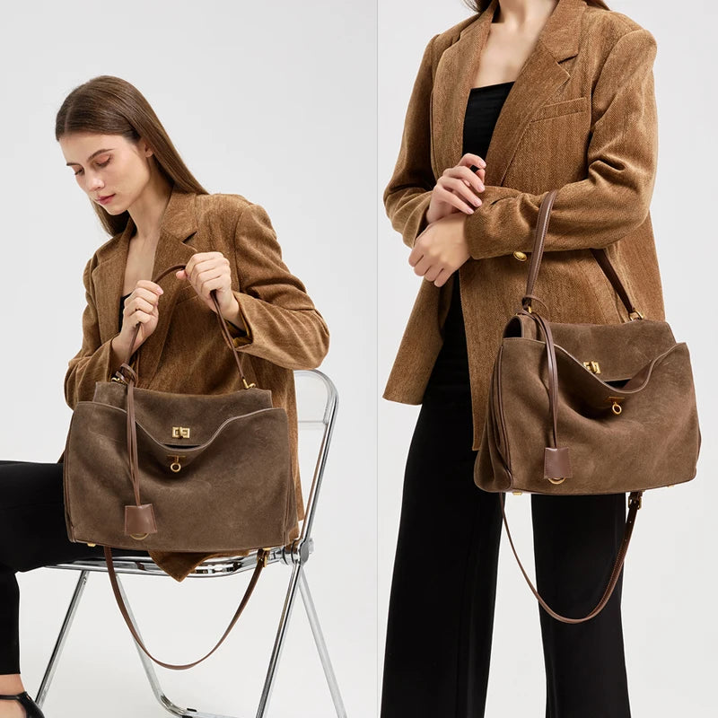 Women's Suede Genuine Leather Bag