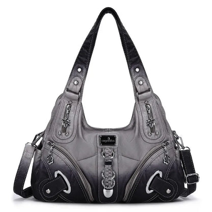 Multi Pocket Soft Leather Shoulder Bags