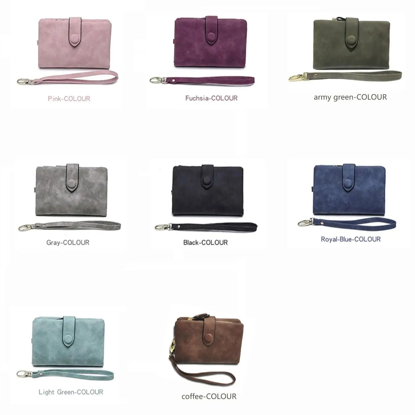 Women's Short Frosted Wallet Korean Multi Card Slot Wallet