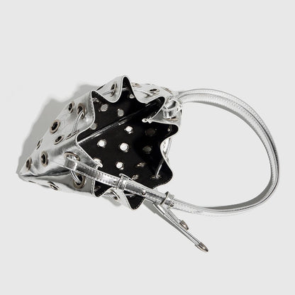 Women Lolita Bowtie Lace Pearl Crossbody Bag