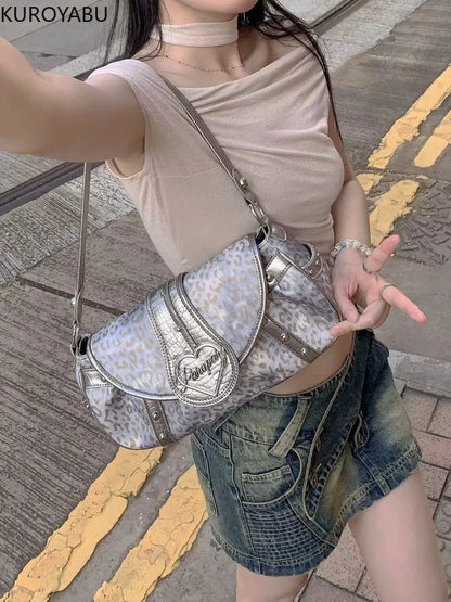 Korean Harajuku Shoulder Silver Underarm Bag