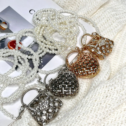 Designer Hollowed Out Heart- Shaped Dinner Bags for Women