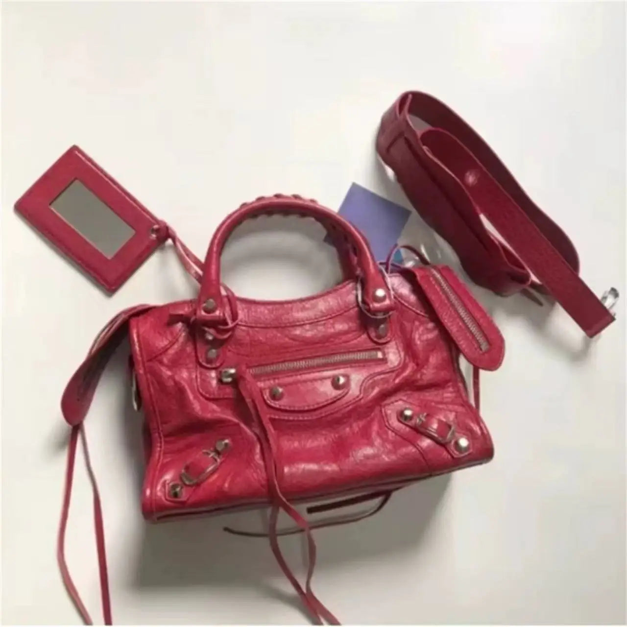 Parisian Rivet Motorcycle Bag Spicy Girl Retro High-End Feel Pillow Crossbody Bag