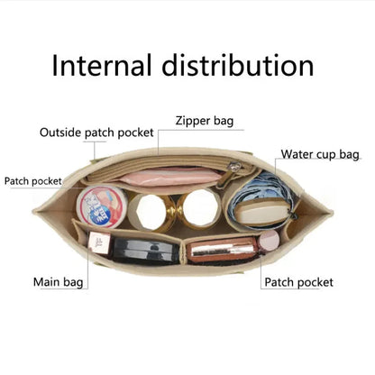Custom Felt Bag Organizer for Longchamp Tote Travel Storage Essential