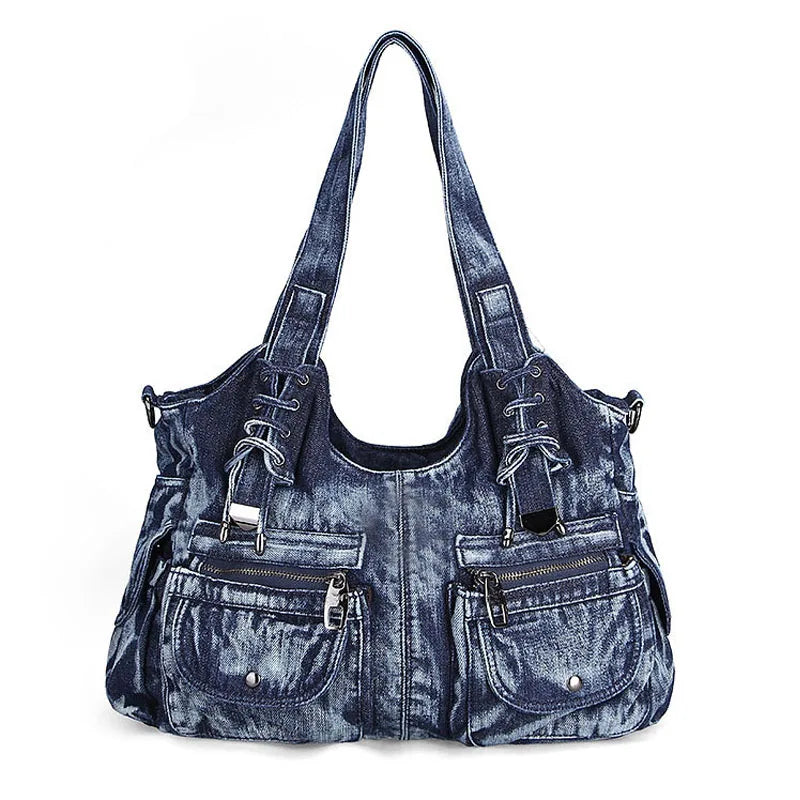 Women's Denim Bag Y2K Vintage Blue Jean Purse
