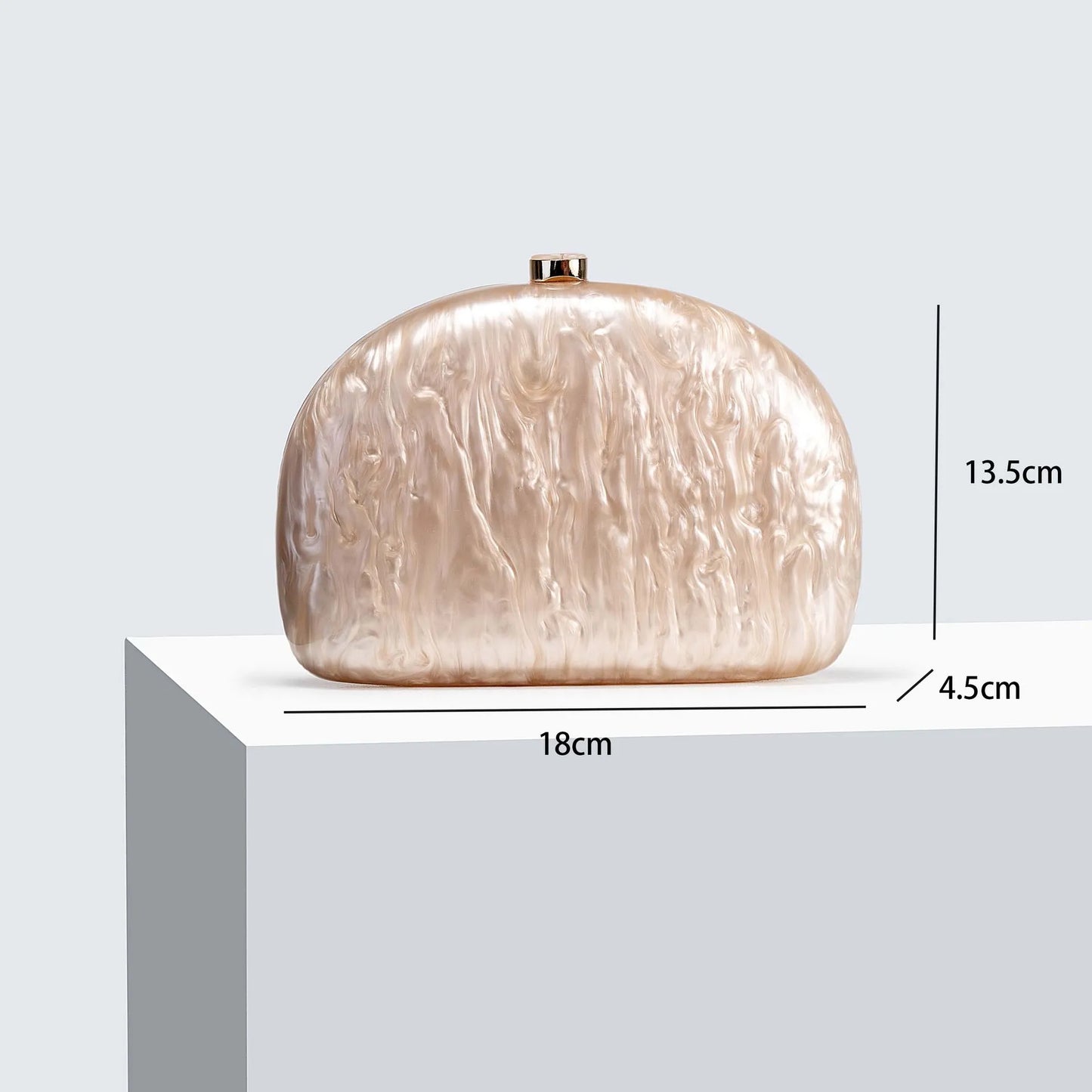 Women's New Semi-Circular Pressure-Packed Acrylic Dinner Bag