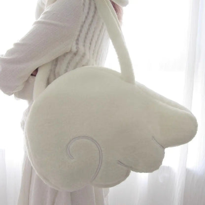 Japanese Y2K White Melting Angel 3D Wing Ladies Spacious Shoulder Bag