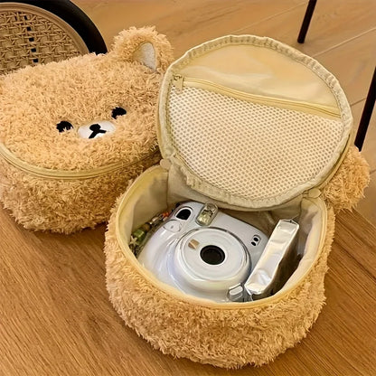Cute Teddy Bear Makeup Bag | Portable Manga Laundry Storage Bag, Perfect Birthday Gift For Girls,