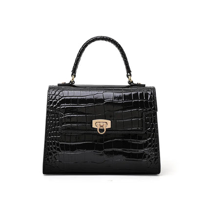 Lacquer Skin Crocodile Pattern Women's Handbag