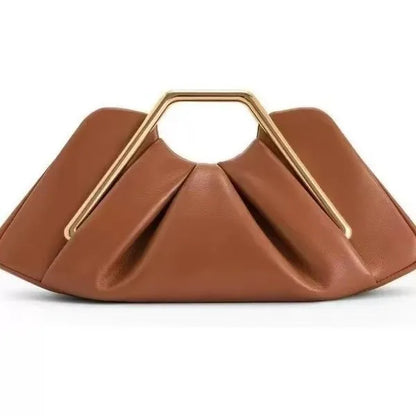 Soft Leather Bag Niche Cloud Bag, Evening Pleated Bag for Women