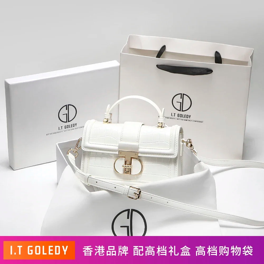 Alligator Printing Leather and Delicate Metal Women's Portable Shoulder Bag