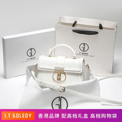 Alligator Printing Leather and Delicate Metal Women's Portable Shoulder Bag