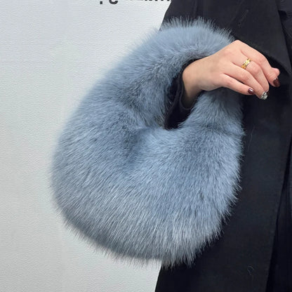 Casual Furry Solid Color Soft Plush Ladies' Clutch