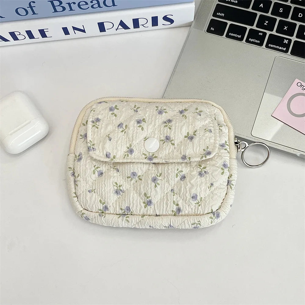 Cute Cartoon Small Travel Cosmetic Lipstick Earphone Card Portable Storage Bag