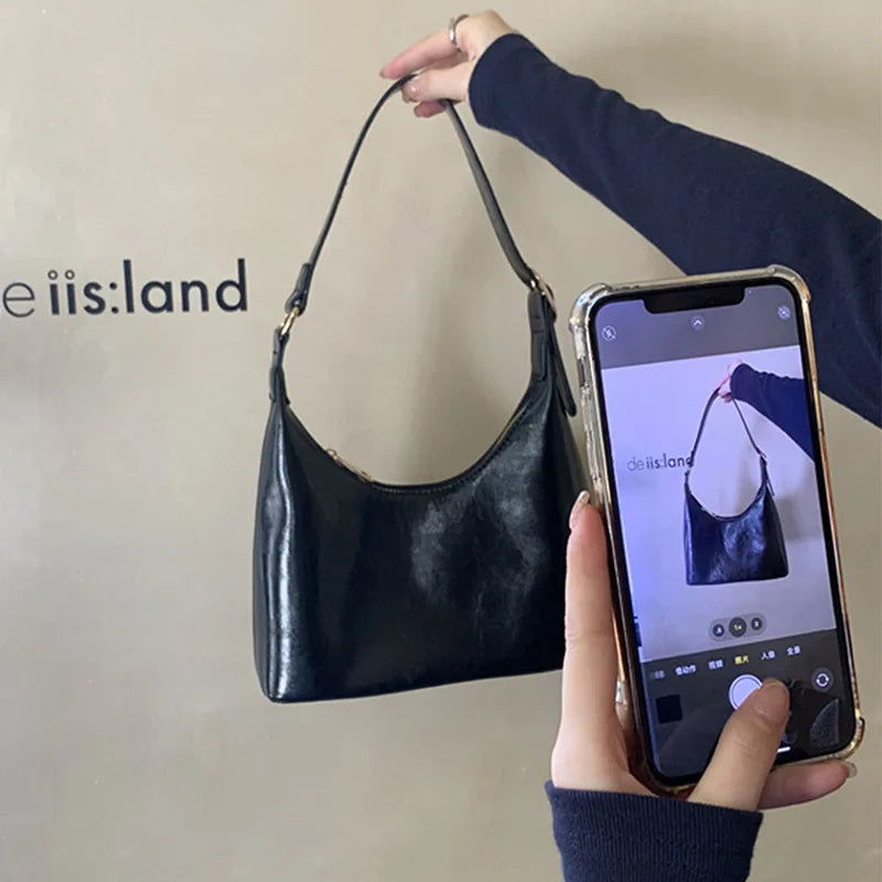 Women's Zipper Casual Tote Shoulder Bag