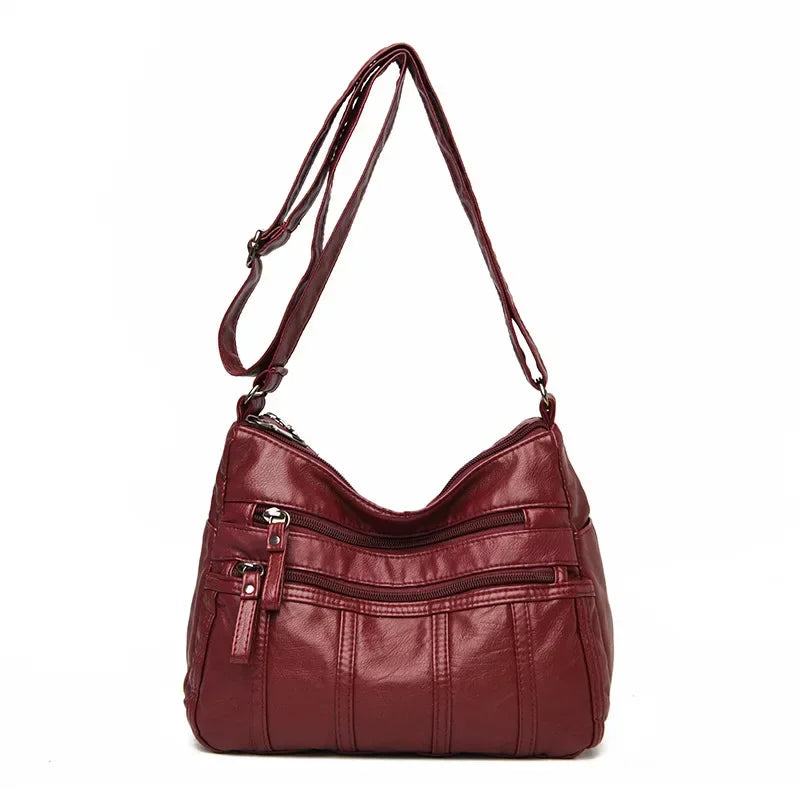 Leather Crossbody Bags  Messenger Bags Retro Shoulder Bags for Women