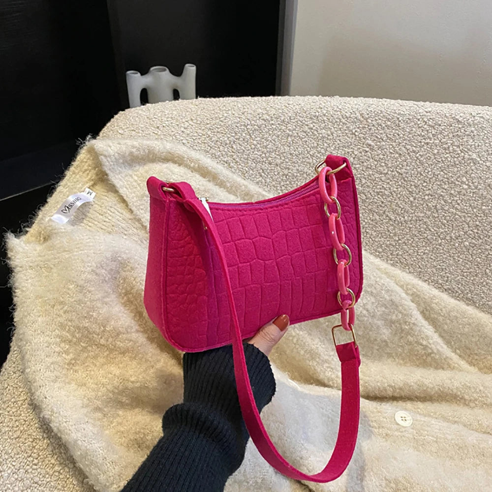 Small Handle Underarm Bag Clutch