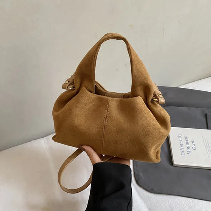 French Cloud Dumpling Bag Brand Design Frosted Handbag