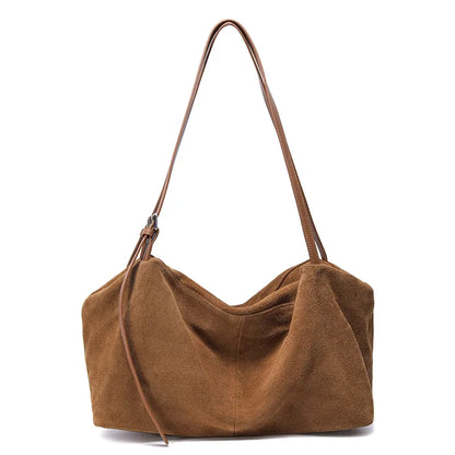 Women's Suede Cow Genuine Leather Shoulder Bags