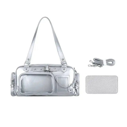 Star Chain Y2k Harajuku Blue Lolita Girl Pain Bags Transparent Japanese Crossbody Bag