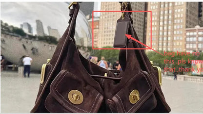 Casual Commuter Large Capacity Suede Pillow Bag