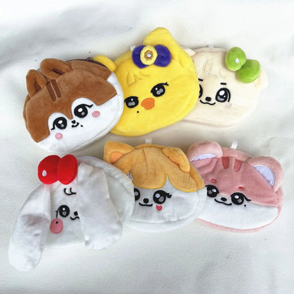 Cute Cartoon Coin Bags Kpop IVE MINIVE PARK Plush Embroider Coin Pouch