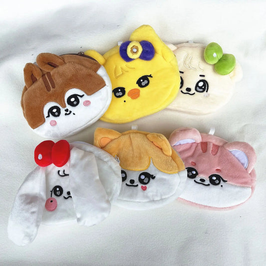 Cute Cartoon Coin Bags Kpop IVE MINIVE PARK Plush Embroider Coin Pouch