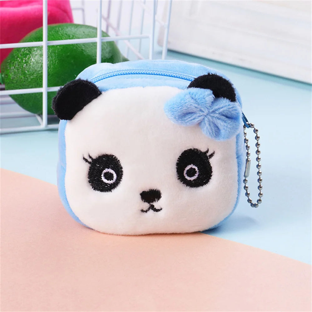 Soft Plush Cartoon Animal Cute Coin Purse Mini Zipper