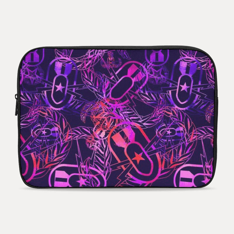 Print On Demand - Laptop Sleeve - "It's 5 o'clock Somewhere" (Orange on Purple)