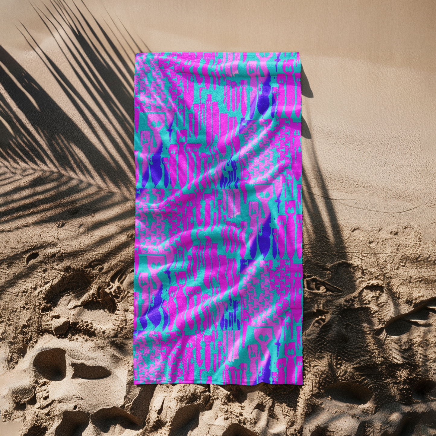 Print On Demand  - Beach Towel - "EOD Bomb Flag" (Green/Blue/Purple)